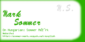 mark sommer business card